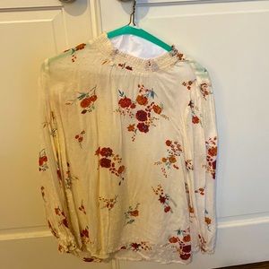 Floral high neck women’s blouse